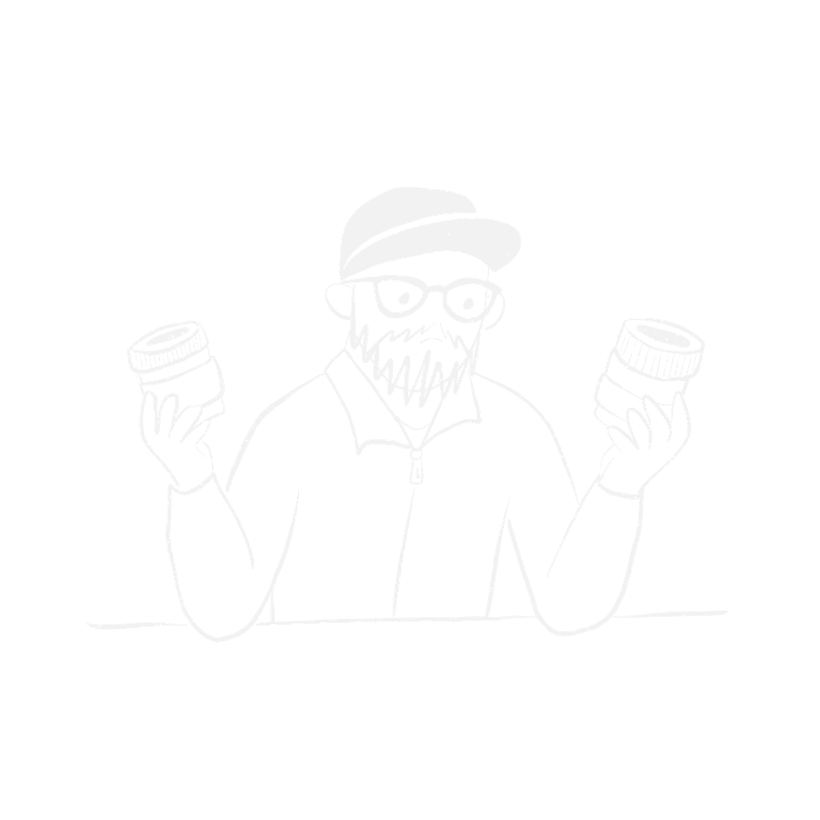Illustration d’un personnage entouré d’objectifs de caméra.