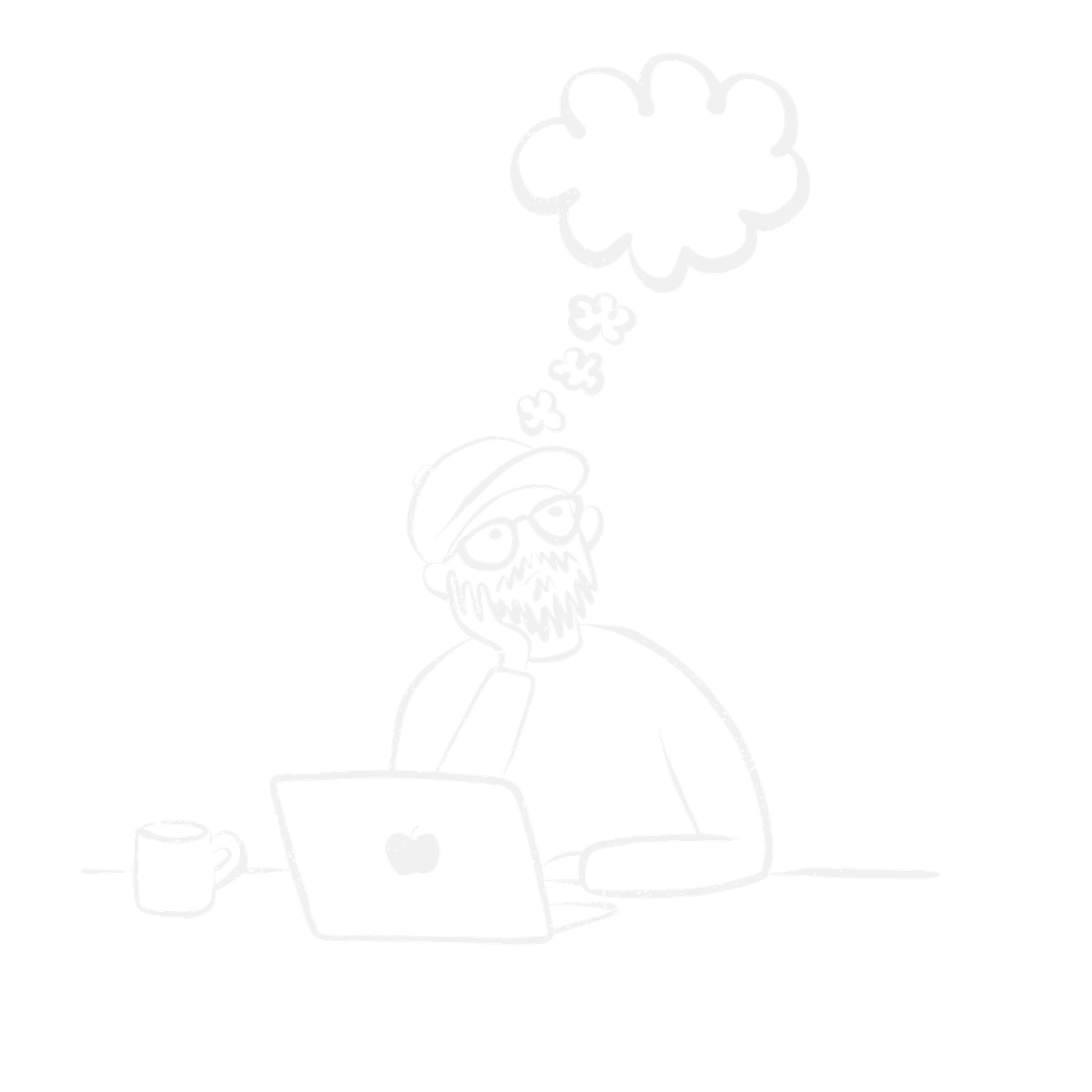 Illustration d’un personnage face à un ordinateur avec des points d’interrogation.